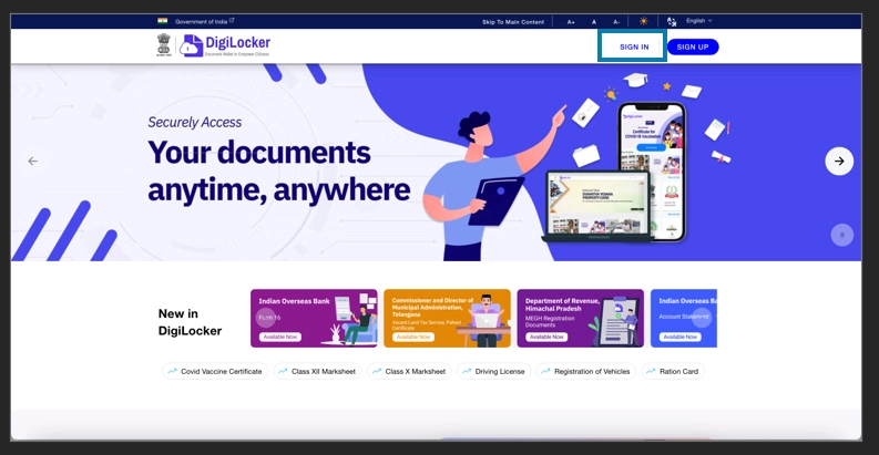 Screenshot of step 3 for ABC Login