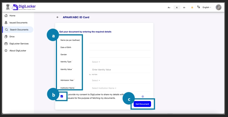 Screenshot of step 8 for ABC Login