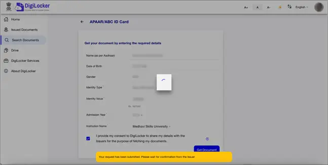 Screenshot of step 9 for ABC Login